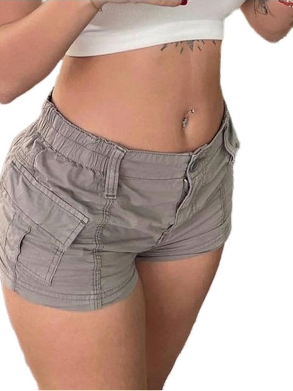 PrettyLittleThing Taupe Cargo Utility Shorts
